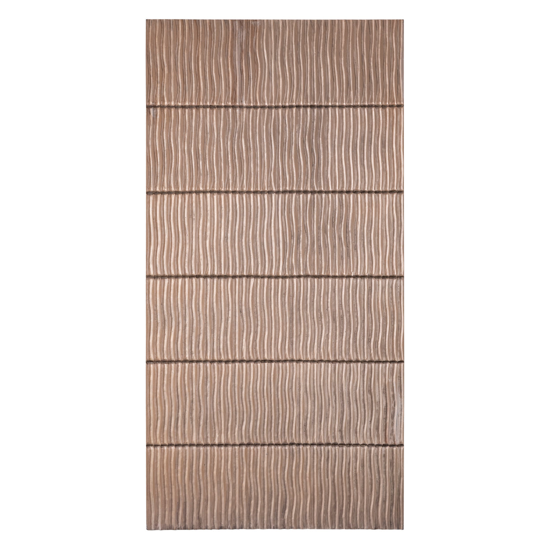 Panneau mural Seline Bronze MDF à rayures ondulées superposées L PTMD