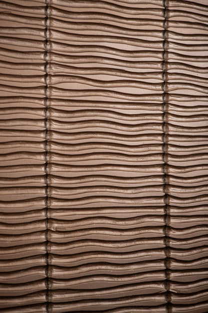 Panneau mural Seline Bronze MDF à rayures ondulées superposées L PTMD