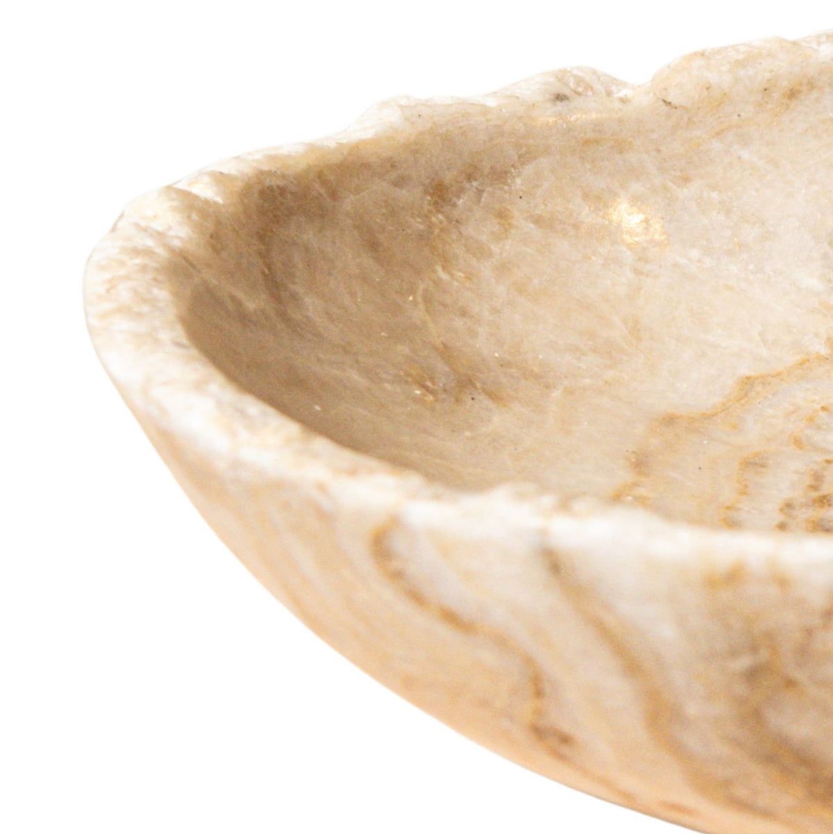 Draya Onyx Blanc Bol Rond Organique Grand PTMD