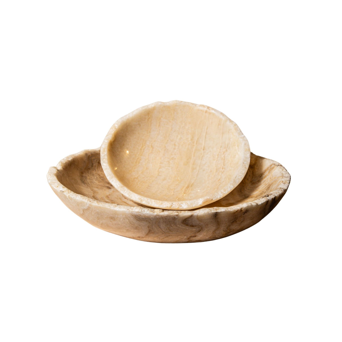 Draya Onyx Blanc Bol Rond Organique Grand PTMD