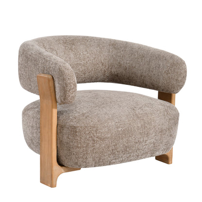 Fauteuil Mire taupe Legacy 3, vison, bois d&