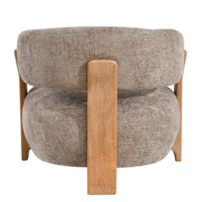Fauteuil Mire taupe Legacy 3, vison, bois d&