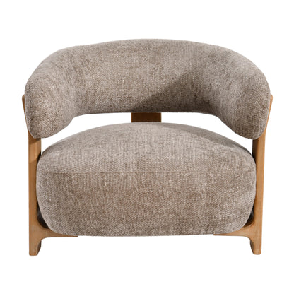 Fauteuil Mire taupe Legacy 3, vison, bois d&