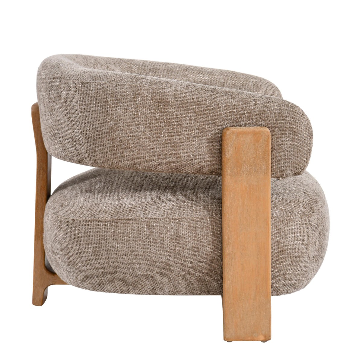 Fauteuil Mire taupe Legacy 3, vison, bois d&