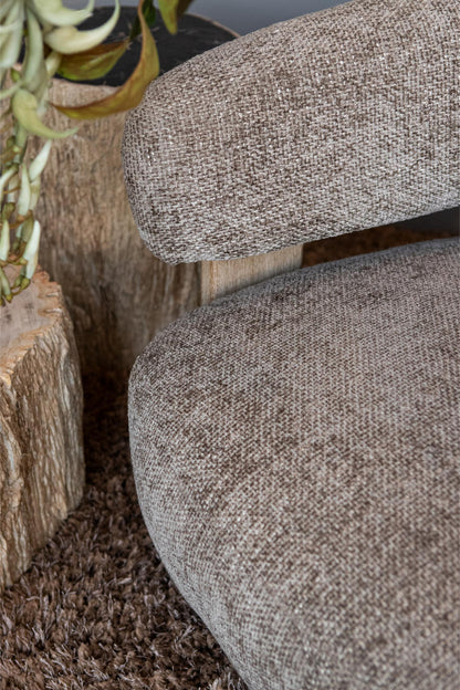 Fauteuil Mire taupe Legacy 3, vison, bois d&