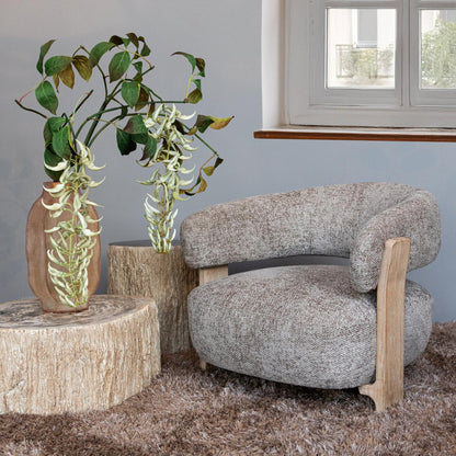 Fauteuil Mire taupe Legacy 3, vison, bois d&