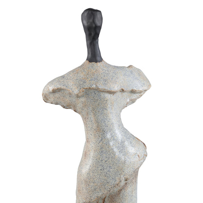 Roxey Beige Céramique Haut Ornement Forme Femme PTMD S