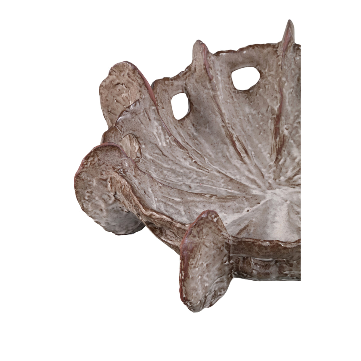 Talan Bol décoratif organique en céramique beige PTMD