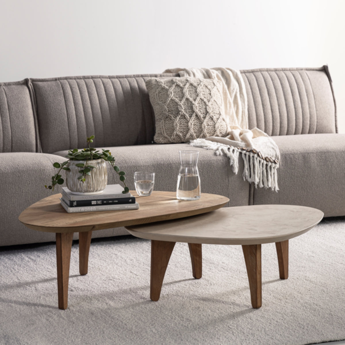 DTP Home Bliss mortex Table basse Pebble