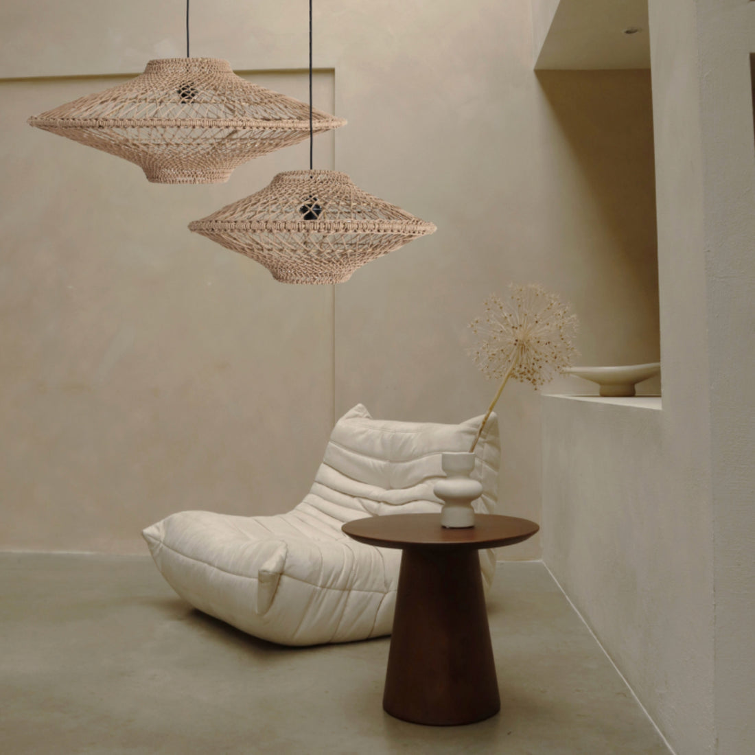 Raw Materials Suspension Corde de Coton Naturel Lot de 2