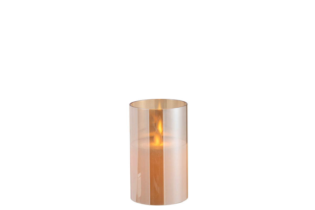 Lampe LED Verre Scintillant Doré Petite