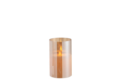 Lampe LED Verre Scintillant Doré Petite
