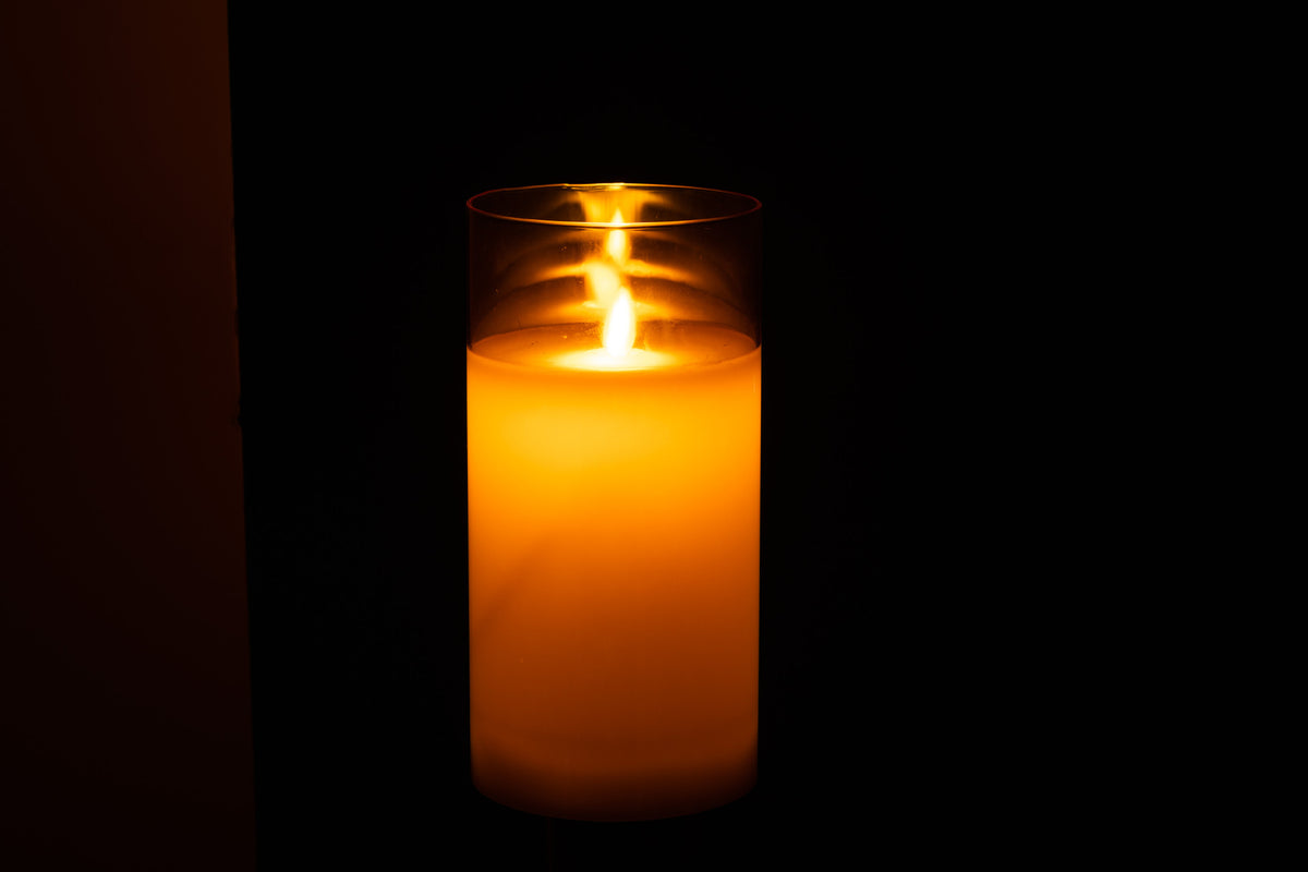Lampe LED Verre Scintillant Doré Moyen