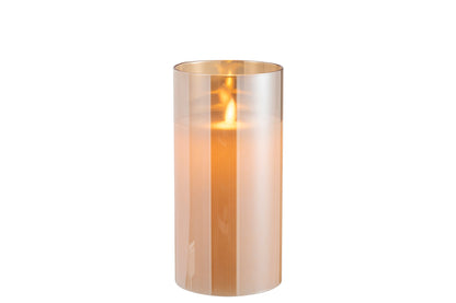 Lampe LED Verre Scintillant Doré Moyen