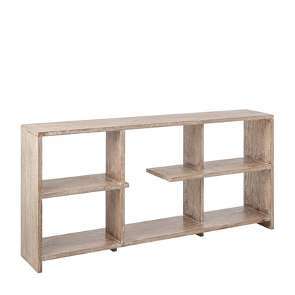 Bibliothèque en bois de manguier blanc cassé J-Line