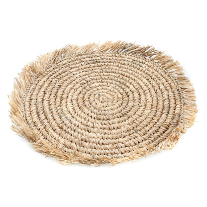 Set de table rond en raphia à franges - Naturel Bazar Bizar