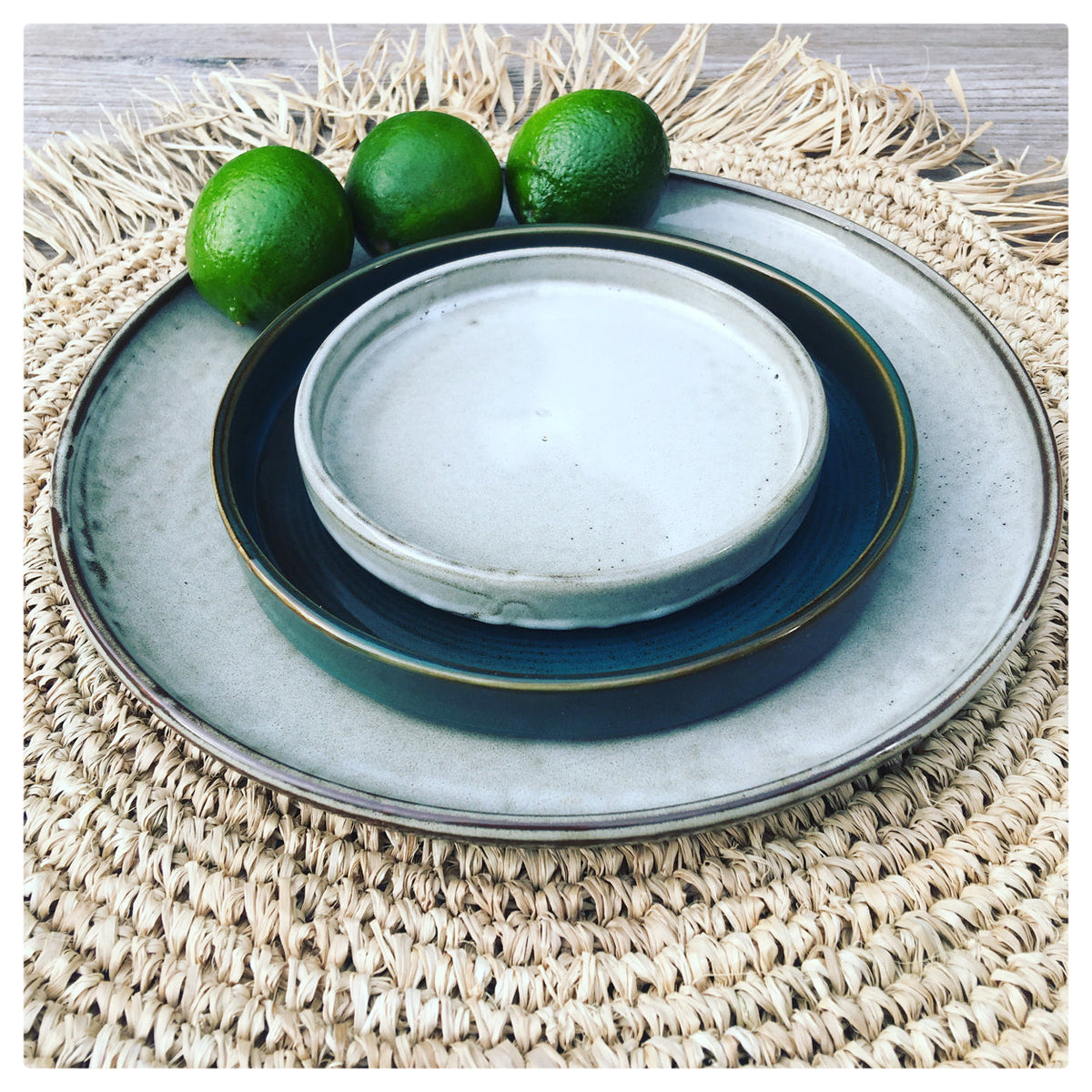 Set de table rond en raphia à franges - Naturel Bazar Bizar
