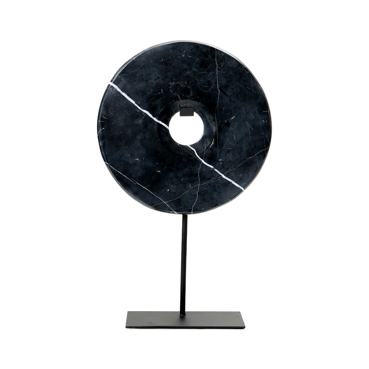 Le Plateau en Marbre sur Pied Noir Large Bazar Bizarre
