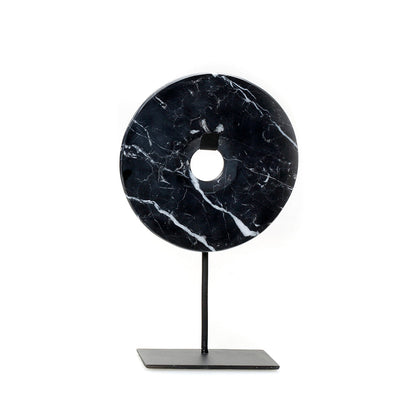 Le Disque en Marbre Sur Pied Noir Moyen Bazar Bizarre