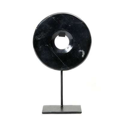 Le Disque en Marbre Sur Pied Noir Moyen Bazar Bizarre