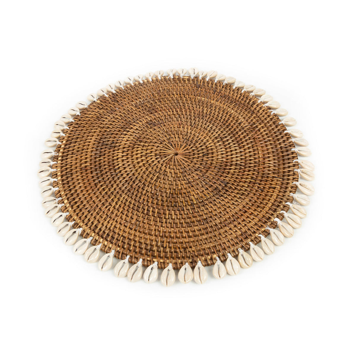 Le set de table Colonial Shell marron naturel Bazar Bizar