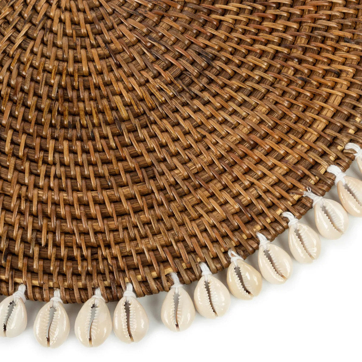 Le set de table Colonial Shell marron naturel Bazar Bizar