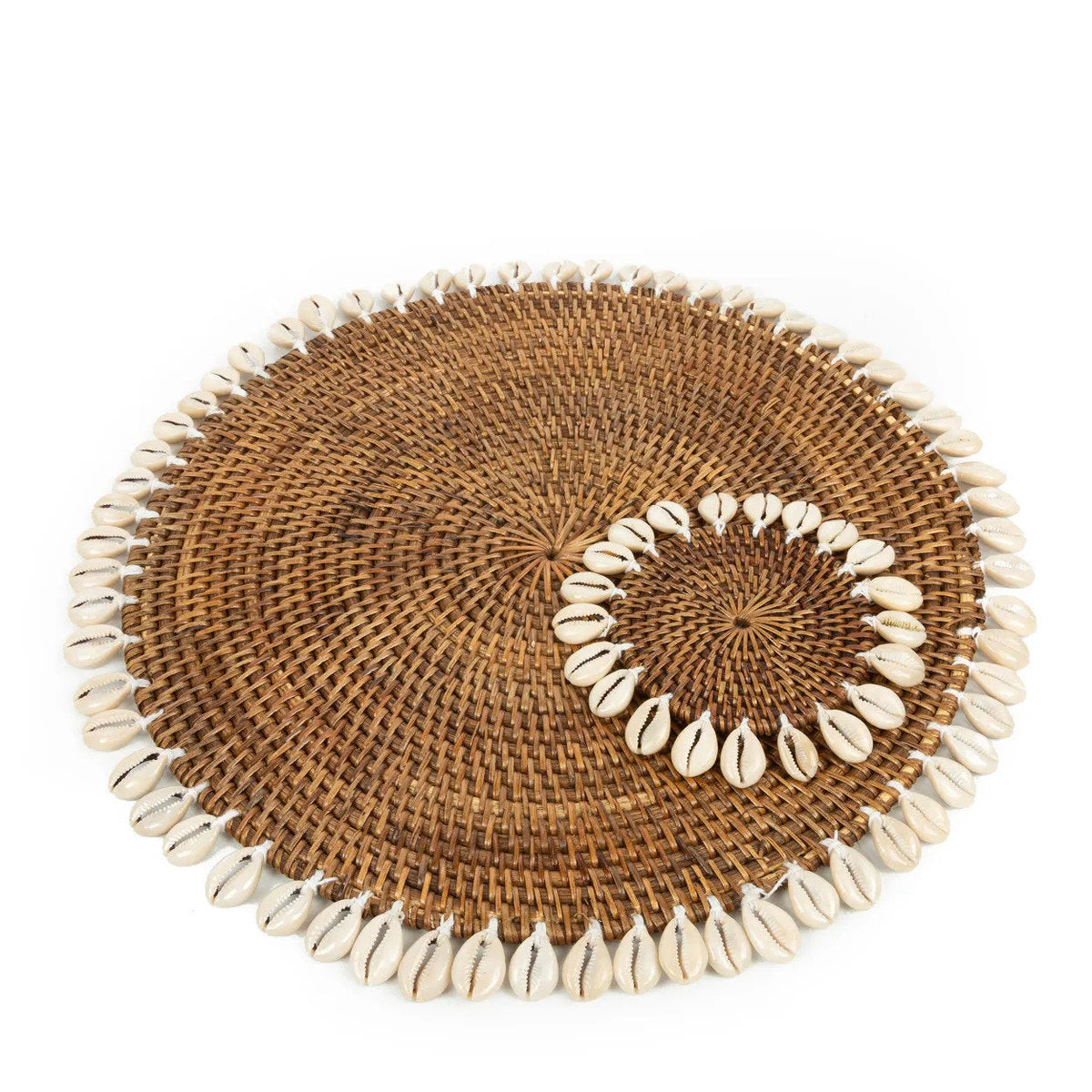Le set de table Colonial Shell marron naturel Bazar Bizar