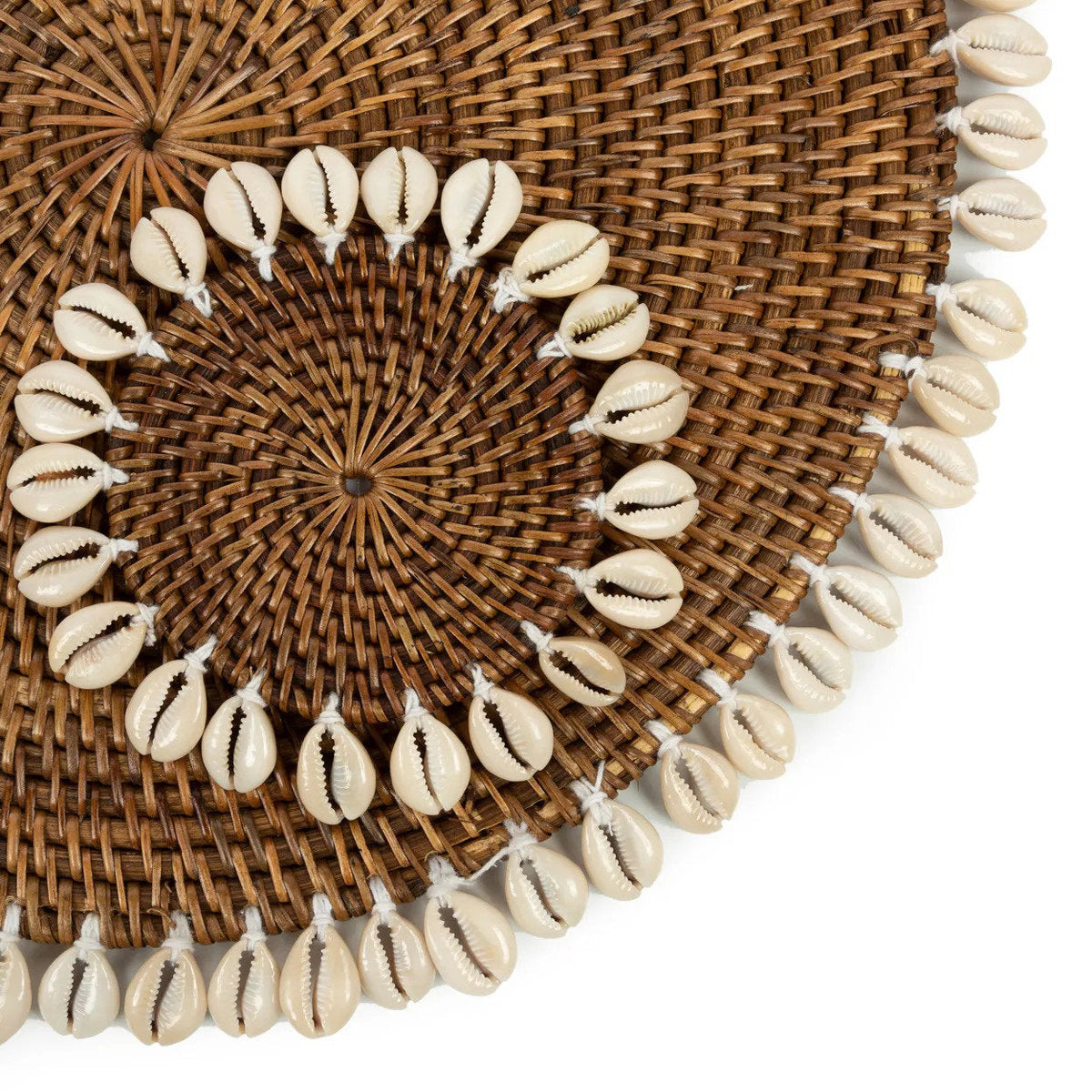 Le set de table Colonial Shell marron naturel Bazar Bizar