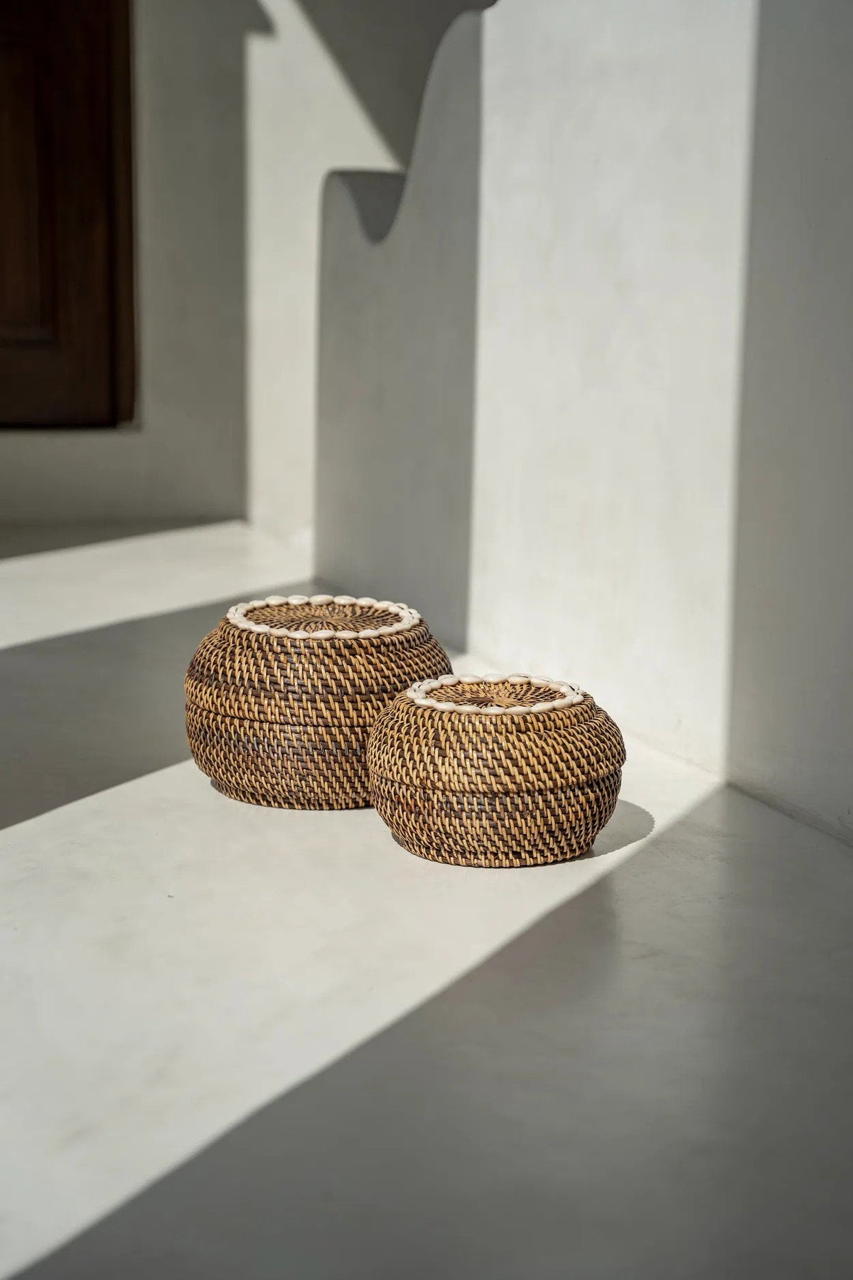 Le panier Colonial Peek-a-Boo Naturel Petit Marron Bazar Bizarre