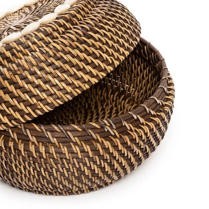 Le panier Colonial Peek-a-Boo Naturel Petit Marron Bazar Bizarre