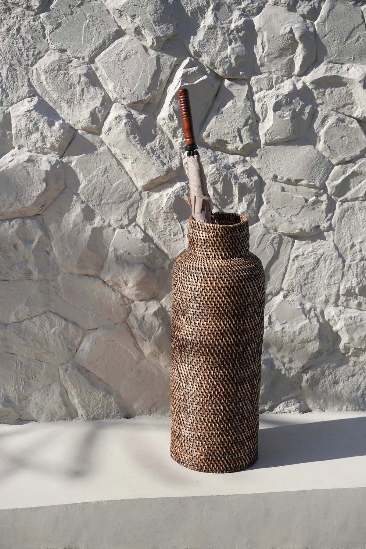Le Parasol Colonial Panier Marron Naturel Bazar Bizarre