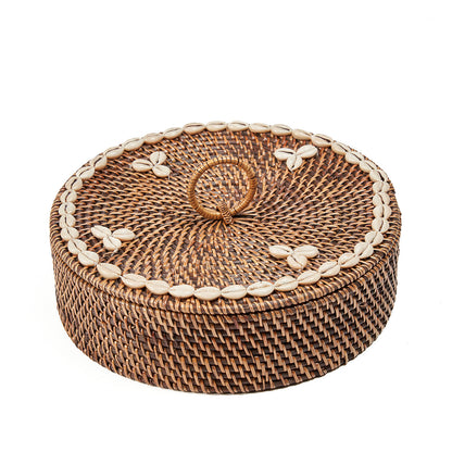 Le Panier à Compartiments en Rotin Marron Naturel Bazar Bizar