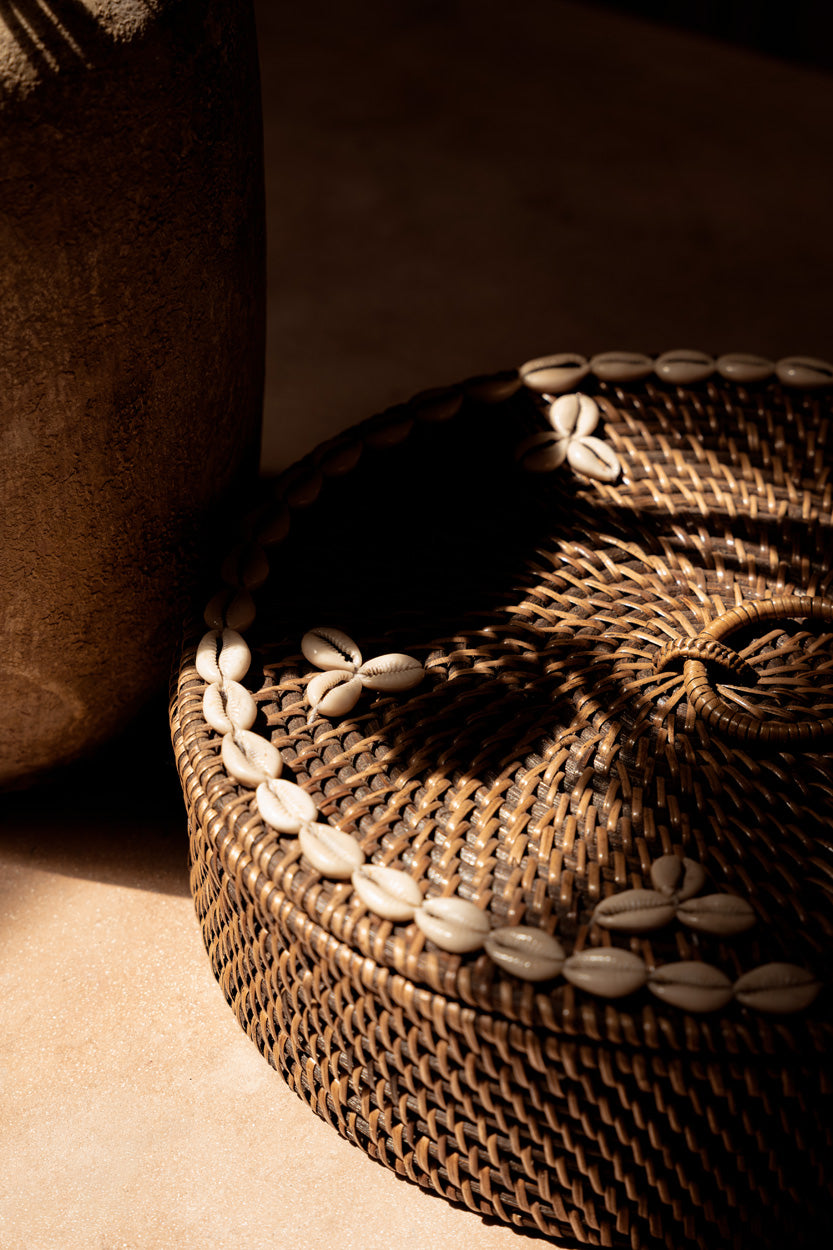 Le Panier à Compartiments en Rotin Marron Naturel Bazar Bizar