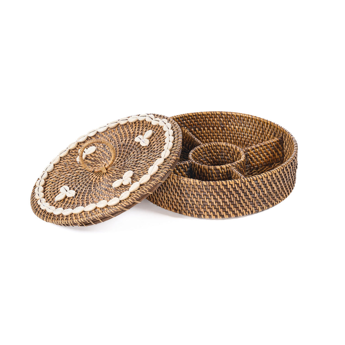 Le Panier à Compartiments en Rotin Marron Naturel Bazar Bizar