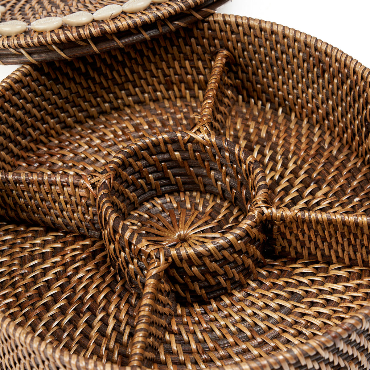 Le Panier à Compartiments en Rotin Marron Naturel Bazar Bizar