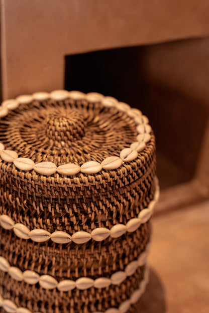 Le Panier de rangement Shell - Brun naturel Bazar Bizar
