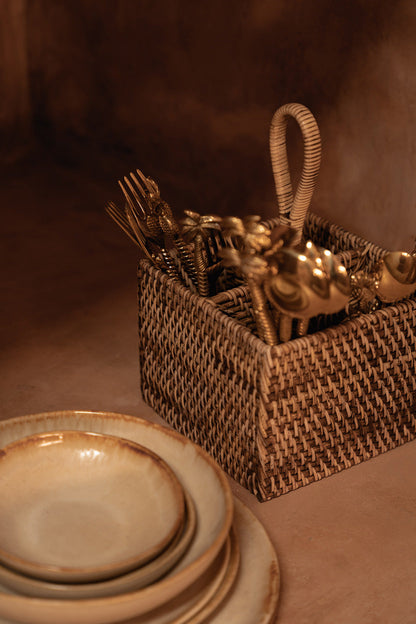 Le Porte-couverts en rotin N°4 Marron naturel Bazar Bizar