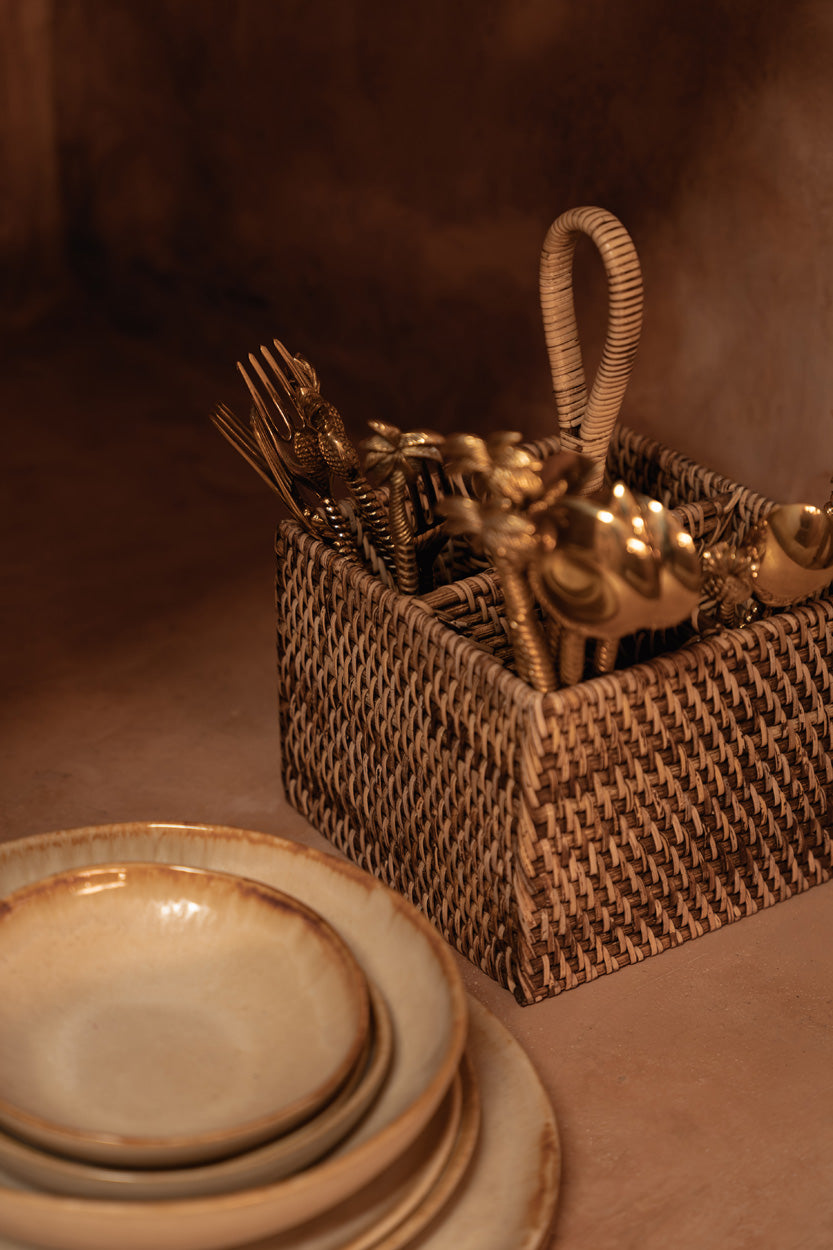 Le Porte-couverts en rotin N°4 Marron naturel Bazar Bizar