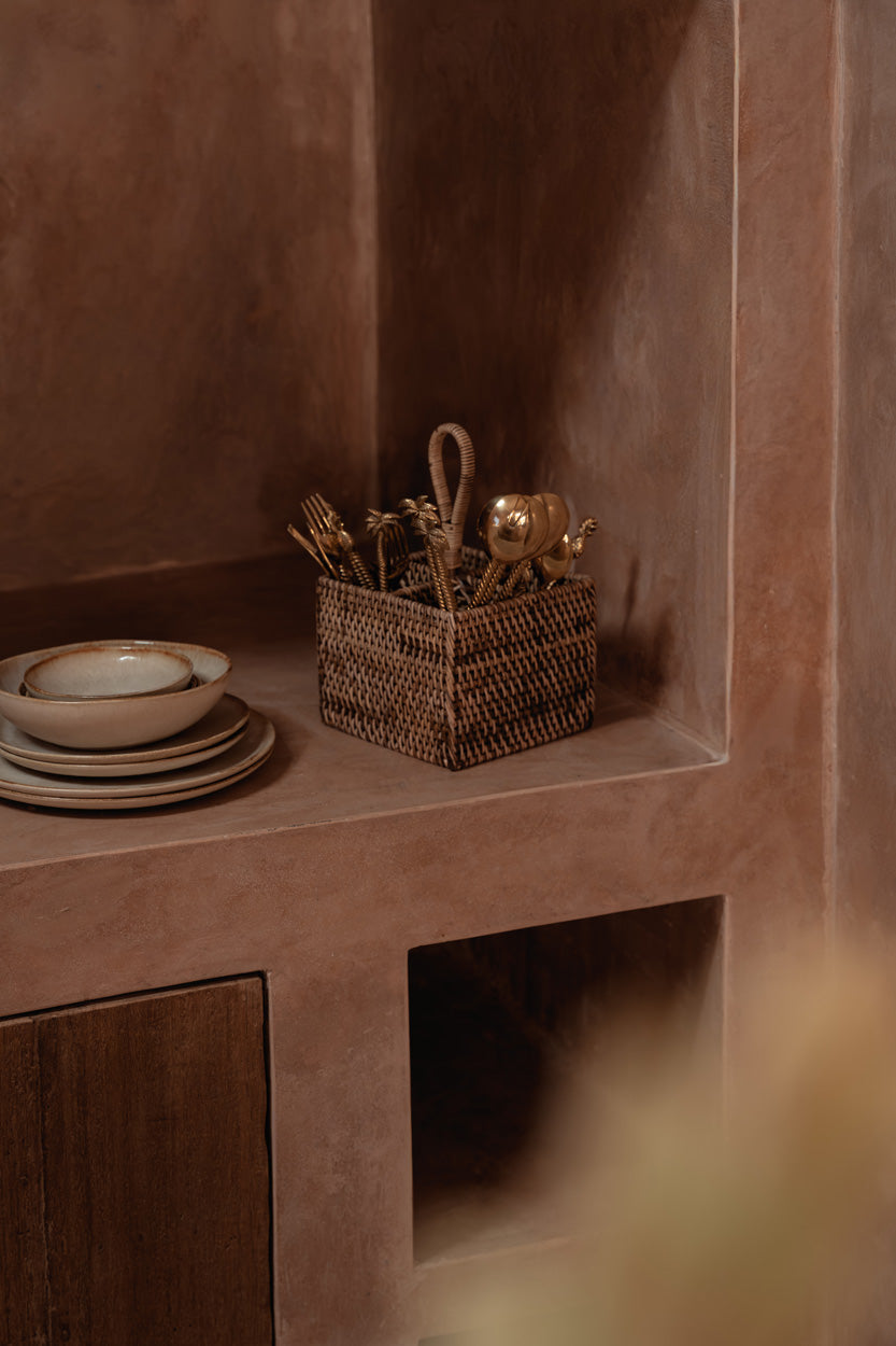 Le Porte-couverts en rotin N°4 Marron naturel Bazar Bizar