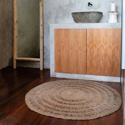 Le tapis en jonc de mer Naturel 100cm Bazar Bizar