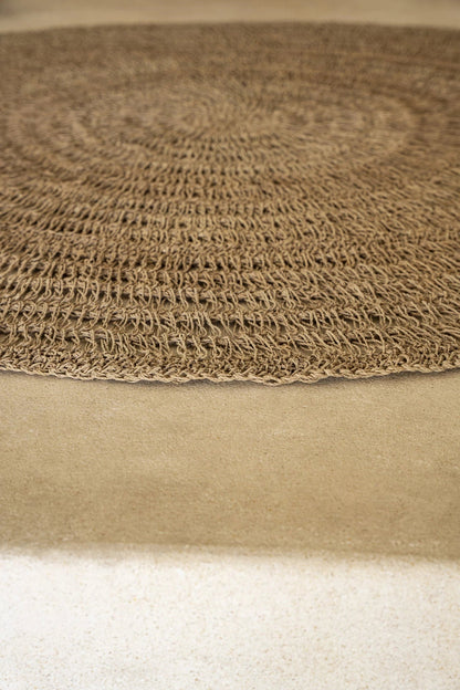 Le tapis en jonc de mer Naturel 100cm Bazar Bizar