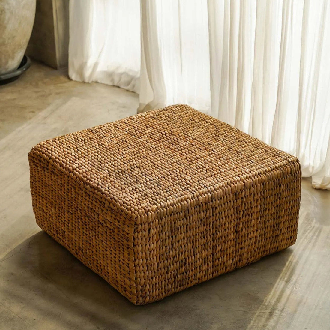 Pouf Jacinthe Carré - Naturel - M Bazar Bizar