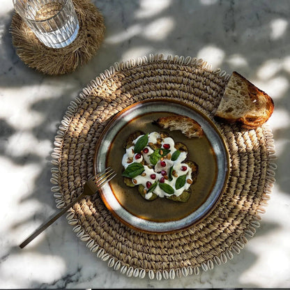 Le set de table Raffia Shell Naturel Bazar bizar