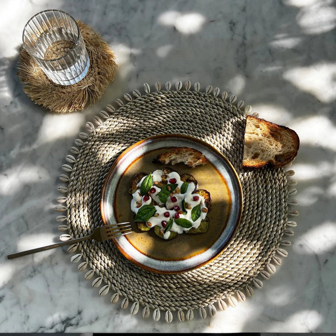 Le set de table Seagrass Shell - Bazar Bizarre Naturel