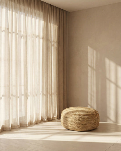 Le pouf Raffia Flores - Naturel Bazar Bizar