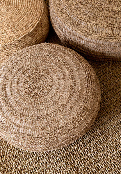 Le pouf Raffia Flores - Naturel Bazar Bizar