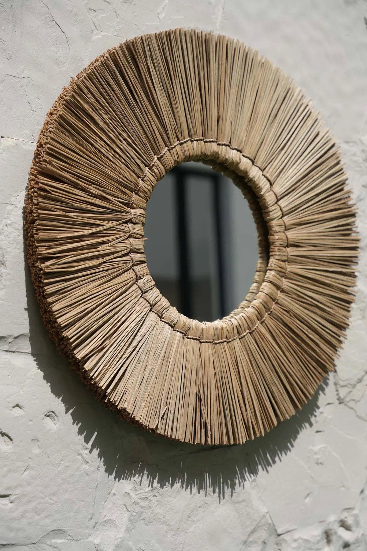 Le miroir Alang Alang - Naturel - M 45x45cm