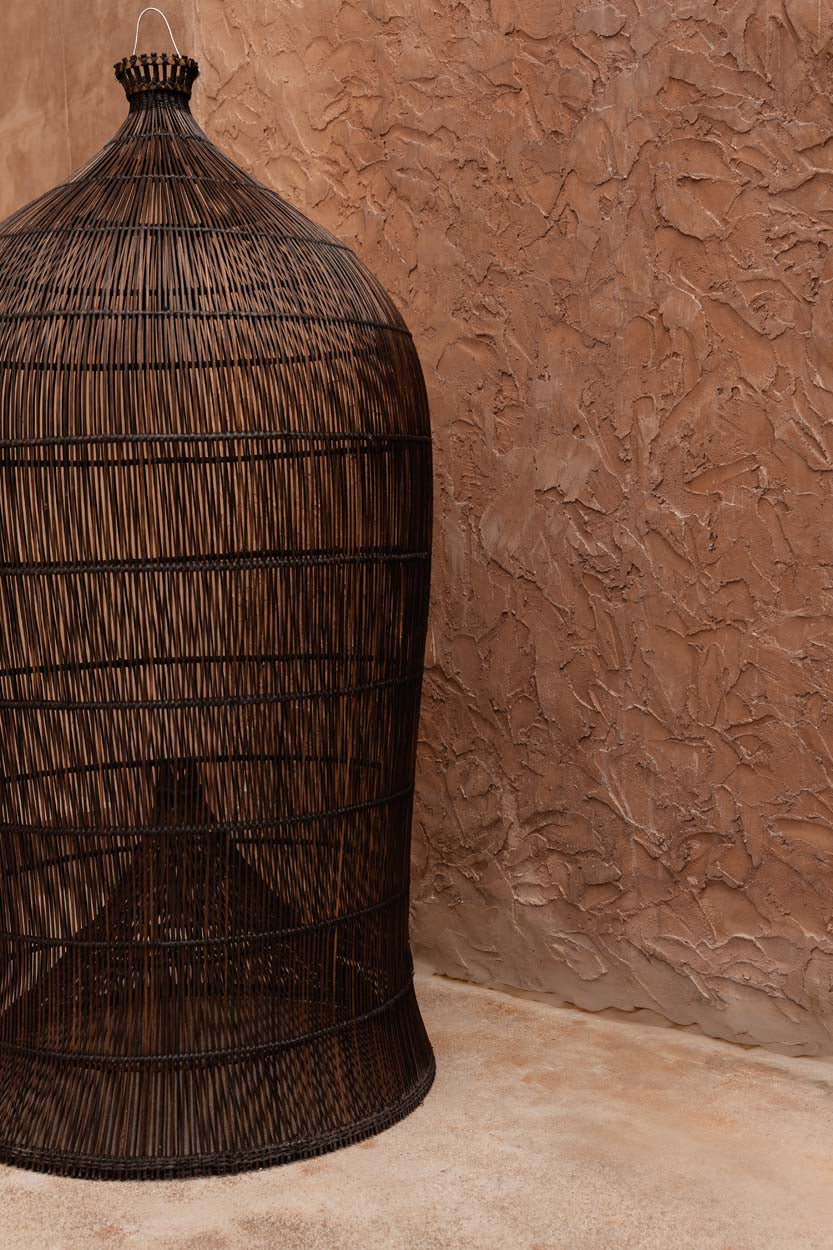 La suspension Woven Bell Noyer foncé XL Bazar Bizar