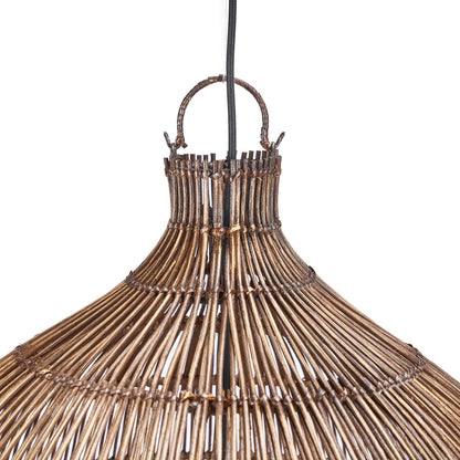 La suspension Woven Bell Noyer foncé XL Bazar Bizar