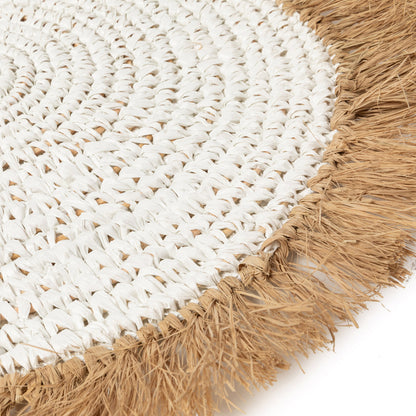 Set de table Water Hyacinth Raffia Blanc Naturel Bazar Bizar